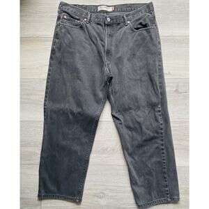 Levis 550 Jeans Mens Size 42x30 Gray Faded Black Relaxed Fit
